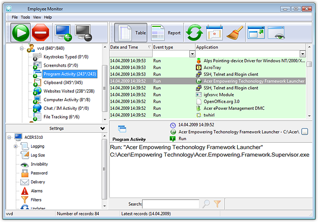 REFOG Terminal Monitor screenshot