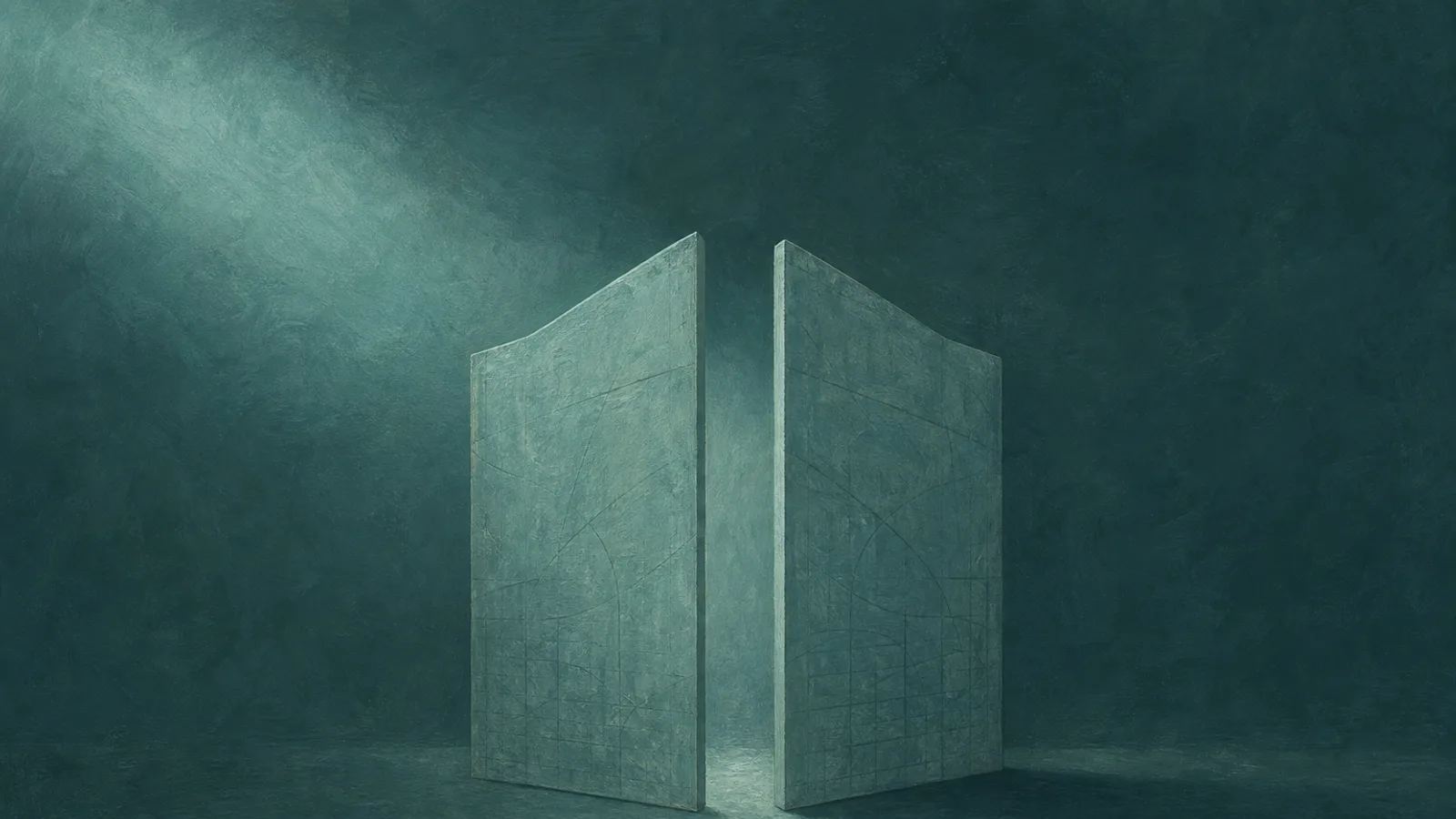 A folded paper gate with a visible gap where two paper panels fail to meet