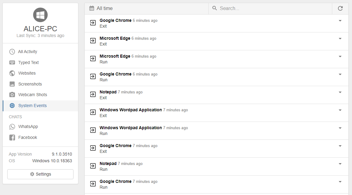 Application monitoring