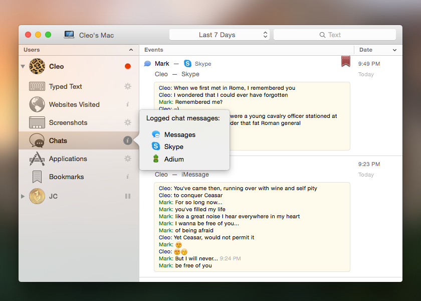 view adium chat logs mac